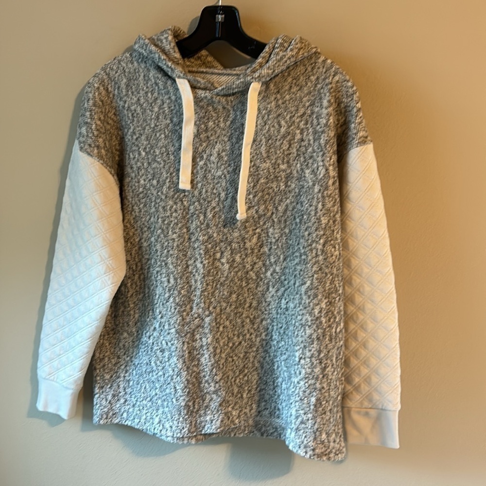 Madewell Quilted Sleeve Hoodie Sweatshirt NB523 - Picture 4 of 11
